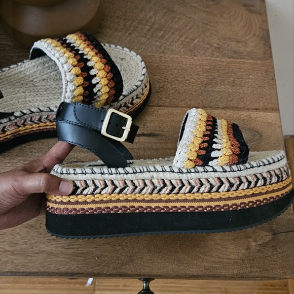 FARM Rio Rust Crochet Espadrille Flatform - Picture 4 of 6